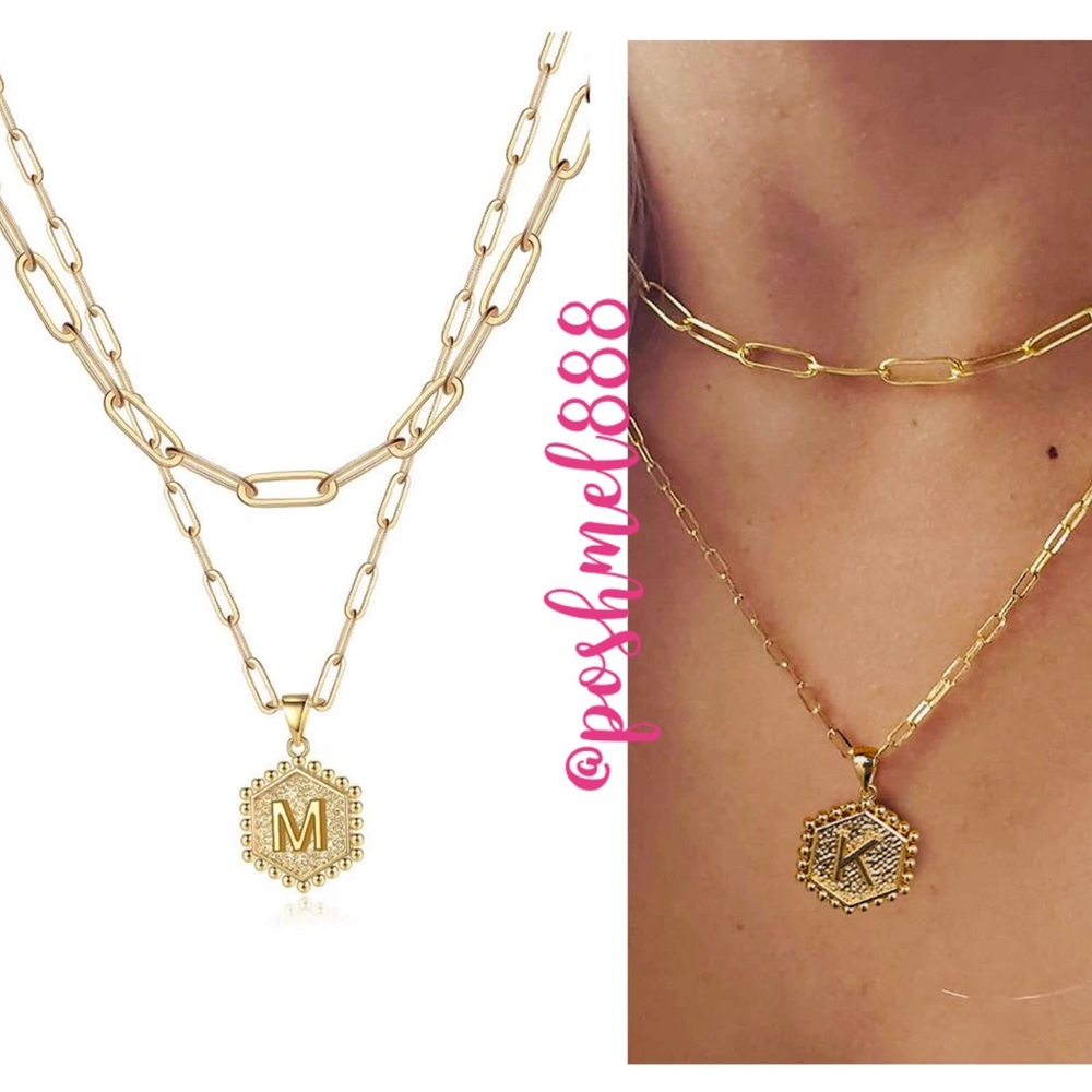 Dainty Delicate [GOLD] Personalized Multi-Layered Initial Necklace Set